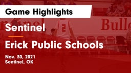 Sentinel  vs Erick Public Schools Game Highlights - Nov. 30, 2021
