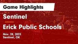 Sentinel  vs Erick Public Schools Game Highlights - Nov. 28, 2023