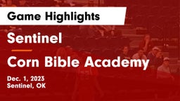 Sentinel  vs Corn Bible Academy  Game Highlights - Dec. 1, 2023