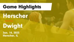 Herscher  vs Dwight  Game Highlights - Jan. 14, 2023