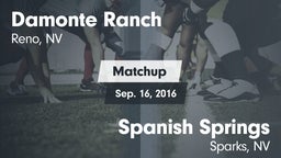 Matchup: Damonte Ranch High vs. Spanish Springs  2016