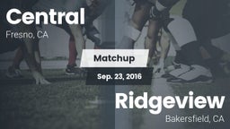 Matchup: Central  vs. Ridgeview  2016