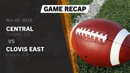 Recap: Central  vs. Clovis East  2016