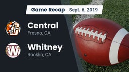 Recap: Central  vs. Whitney  2019