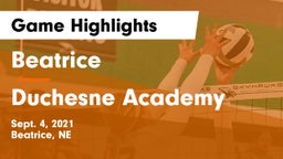 Beatrice  vs Duchesne Academy Game Highlights - Sept. 4, 2021