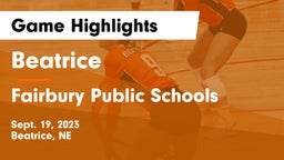 Beatrice  vs Fairbury Public Schools Game Highlights - Sept. 19, 2023