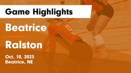 Beatrice  vs Ralston  Game Highlights - Oct. 10, 2023