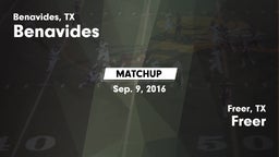 Matchup: Benavides High vs. Freer  2016