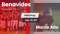 Matchup: Benavides High vs. Monte Alto  2017