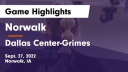 Norwalk  vs Dallas Center-Grimes  Game Highlights - Sept. 27, 2022