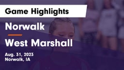 Norwalk  vs West Marshall  Game Highlights - Aug. 31, 2023