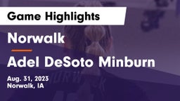 Norwalk  vs Adel DeSoto Minburn Game Highlights - Aug. 31, 2023