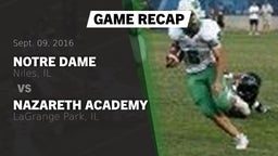 Recap: Notre Dame  vs. Nazareth Academy  2016