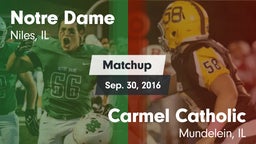 Matchup: Notre Dame High vs. Carmel Catholic  2016