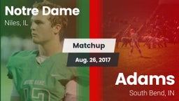 Matchup: Notre Dame High vs. Adams  2016