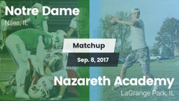 Matchup: Notre Dame High vs. Nazareth Academy  2017
