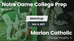 Matchup: Notre Dame High vs. Marian Catholic  2017
