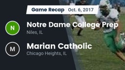 Recap: Notre Dame College Prep vs. Marian Catholic  2017