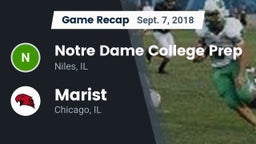 Recap: Notre Dame College Prep vs. Marist  2018