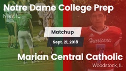 Matchup: Notre Dame High vs. Marian Central Catholic  2018