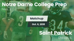 Matchup: Notre Dame High vs. Saint Patrick  2018