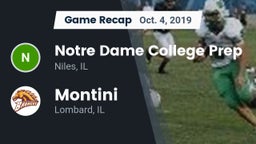 Recap: Notre Dame College Prep vs. Montini  2019