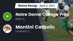 Recap: Notre Dame College Prep vs. Montini Catholic  2021