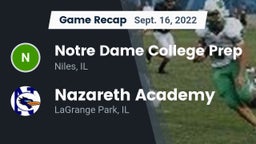 Recap: Notre Dame College Prep vs. Nazareth Academy  2022