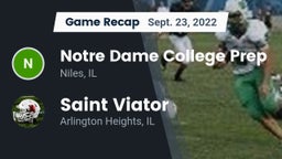Recap: Notre Dame College Prep vs. Saint Viator  2022