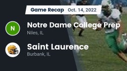 Recap: Notre Dame College Prep vs. Saint Laurence  2022