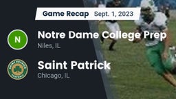 Recap: Notre Dame College Prep vs. Saint Patrick  2023