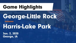 George-Little Rock  vs Harris-Lake Park  Game Highlights - Jan. 2, 2020