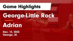 George-Little Rock  vs Adrian  Game Highlights - Dec. 12, 2023