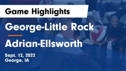 George-Little Rock  vs Adrian-Ellsworth Game Highlights - Sept. 12, 2022