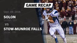 Recap: Solon  vs. Stow-Munroe Falls  2016