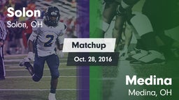 Matchup: Solon  vs. Medina  2016