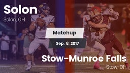 Matchup: Solon  vs. Stow-Munroe Falls  2017