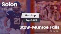 Matchup: Solon  vs. Stow-Munroe Falls  2018