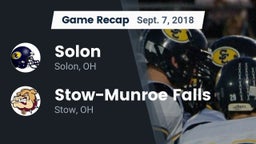 Recap: Solon  vs. Stow-Munroe Falls  2018