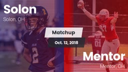 Matchup: Solon  vs. Mentor  2018