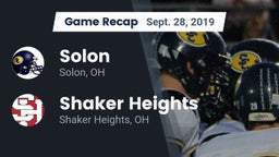 Recap: Solon  vs. Shaker Heights  2019