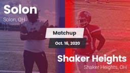 Matchup: Solon  vs. Shaker Heights  2020
