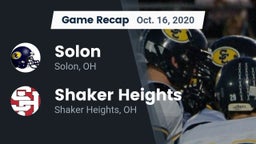 Recap: Solon  vs. Shaker Heights  2020