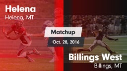 Matchup: Helena  vs. Billings West  2016