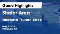 Shaler Area  vs Winchester Thurston School Game Highlights - May 5, 2023