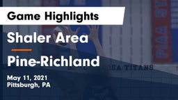 Shaler Area  vs Pine-Richland  Game Highlights - May 11, 2021