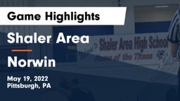 Shaler Area  vs Norwin Game Highlights - May 19, 2022