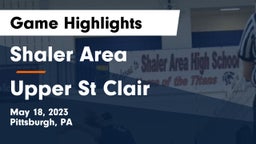 Shaler Area  vs Upper St Clair Game Highlights - May 18, 2023