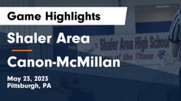 Shaler Area  vs Canon-McMillan  Game Highlights - May 23, 2023