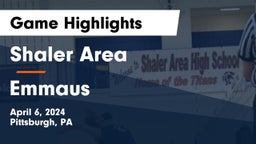 Shaler Area  vs Emmaus  Game Highlights - April 6, 2024